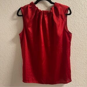 Worthington Vibrant Red Sleeveless Blouse